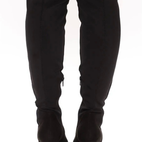 Fashion Nova Black Over-the-Knee Boots - Picture 3 of 9